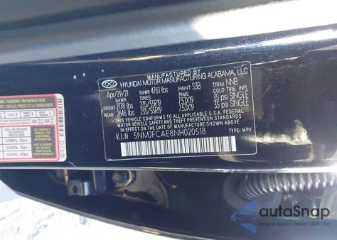 2022 Hyundai Tucson Sel z USA, uszkodzony, nr VIN 5NMJFCAE8NH020518